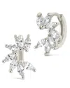 Sterling Forever Sterling Silver Quinn Cz Micro Hoop Earrings In Metallic