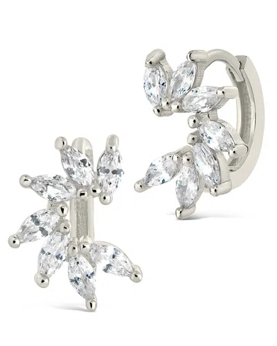 Sterling Forever Sterling Silver Quinn Cz Micro Hoop Earrings
