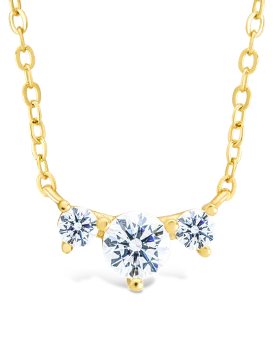 Sterling Forever Sterling Silver Robin Cz Necklace In Gold