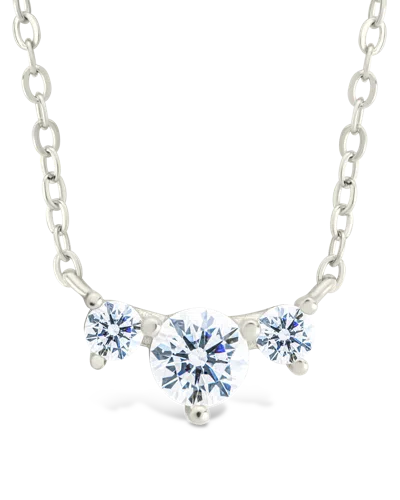 Sterling Forever Sterling Silver Robin Cz Necklace In Metallic