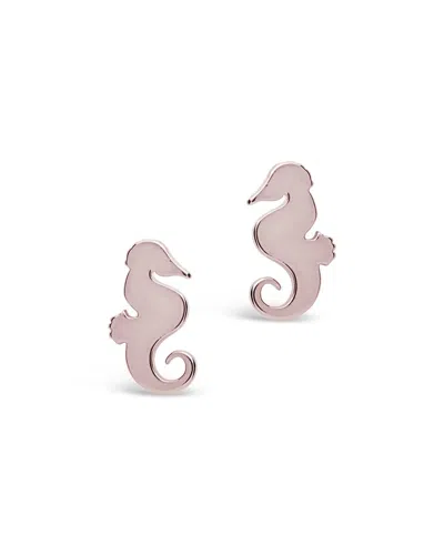 Sterling Forever Sterling Silver Seahorse Studs In Multi