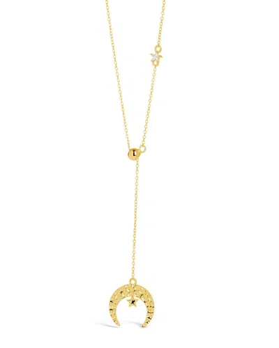 Sterling Forever Sterling Silver Selene Lariat Necklace In Gold