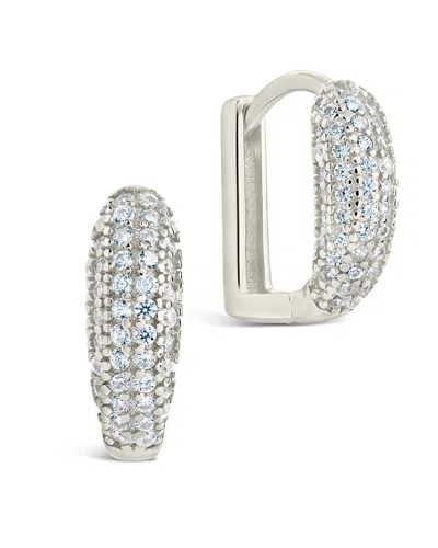 Sterling Forever Sterling Silver Shelby Cz Micro Hoop Earrings