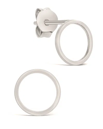 Sterling Forever Sterling Silver Simple Circle Stud Earrings