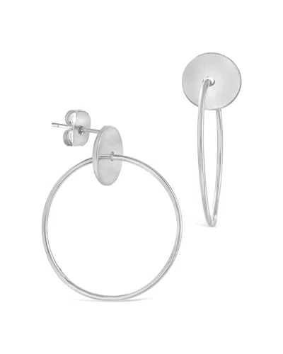 Sterling Forever Sterling Silver Solid Circle Stud Drop Earrings