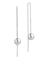 Sterling Forever Sterling Silver Sphere Drop Threader Earrings In Silver