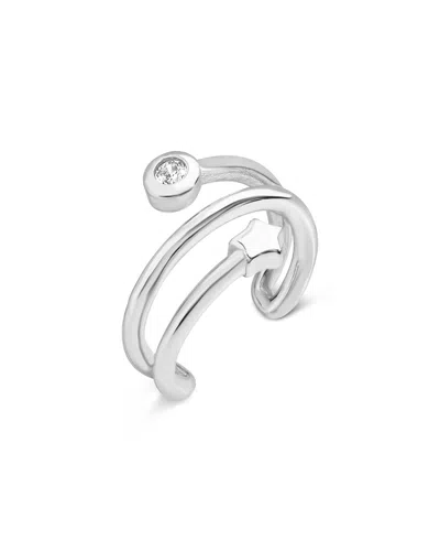 Sterling Forever Sterling Silver Star & Cz Ear Cuff
