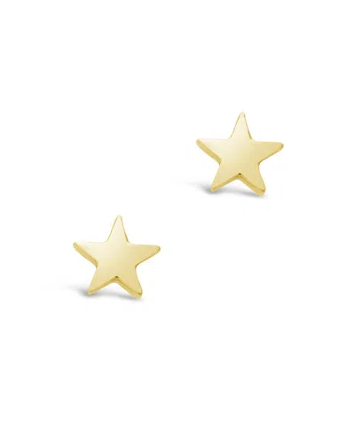 Sterling Forever Sterling Silver Star Studs In Gold