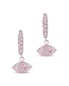 Sterling Forever Sterling Silver Starry Nights Eye Micro Hoops
