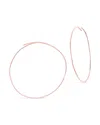 Sterling Forever Sterling Silver Threader Hoop Earrings