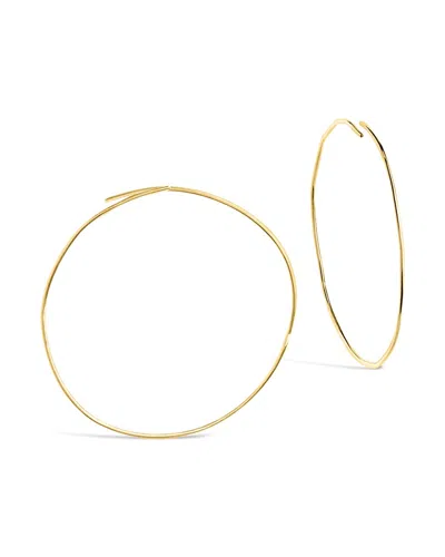 Sterling Forever Sterling Silver Threader Hoop Earrings In Gold