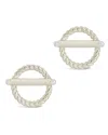 Sterling Forever Sterling Silver Victoria Pearl Stud Earrings In Silver