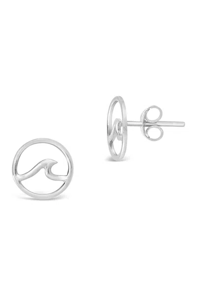 Sterling Forever Sterling Silver Wave Stud Earrings