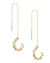 Sterling Forever Sterling Silver Zig Zag Ear Cuff With Threader Earrings In Gold