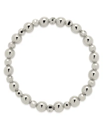 Sterling Forever Summer Beaded Bracelet In Silver