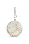 Sterling Forever Sun And Moon Mother Of Pearl Charms In Silver