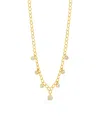 Sterling Forever Sydney Cz Charm Chain Necklace In Gold
