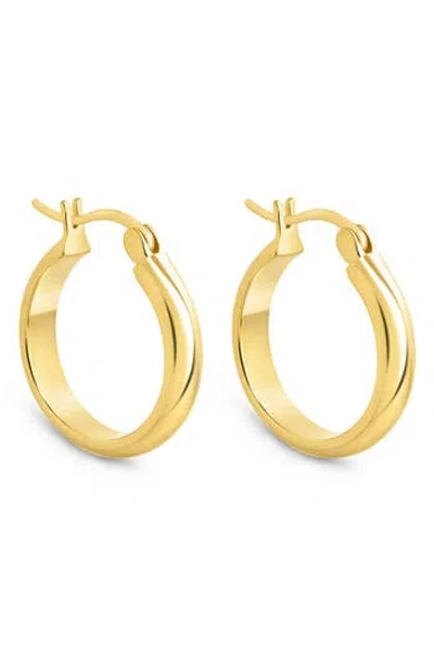 Sterling Forever Tabitha Polished Hoop Earrings In Gold