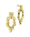 Sterling Forever Tali Molten Metal Chunky Drop Earrings In Gold