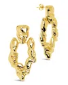 Sterling Forever Tali Molten Metal Chunky Drop Earrings In Gold