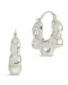 Sterling Forever Tari Cz Hoop Earrings In Silver