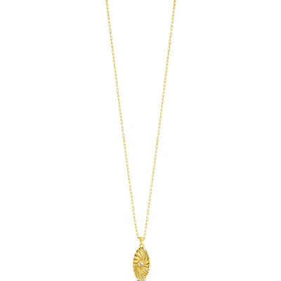 Sterling Forever Tarte Normande Cubic Zirconia Pendant Necklace