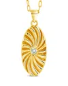 Sterling Forever Tarte Normande Cz Pendant Necklace In Gold