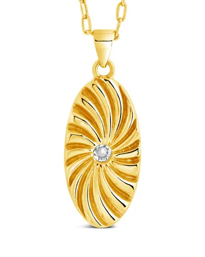 Sterling Forever Tarte Normande Cz Pendant Necklace In Gold