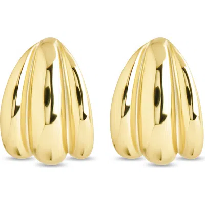 Sterling Forever Taryn Layered Huggie Hoop Earrings In Gold
