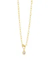 Sterling Forever Tay Moonstone Charm Pendant Necklace In Gold
