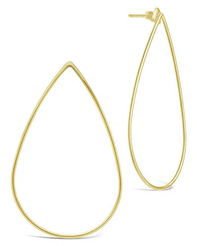 Sterling Forever Teardrop Stud Earrings In Gold