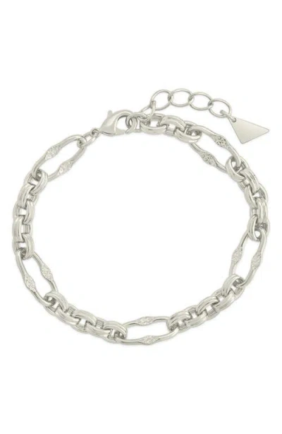 STERLING FOREVER STERLING FOREVER TEGAN TEXTURED CHAIN BRACELET