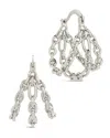 Sterling Forever Tenly Chain Link Hoop Earrings In Silver