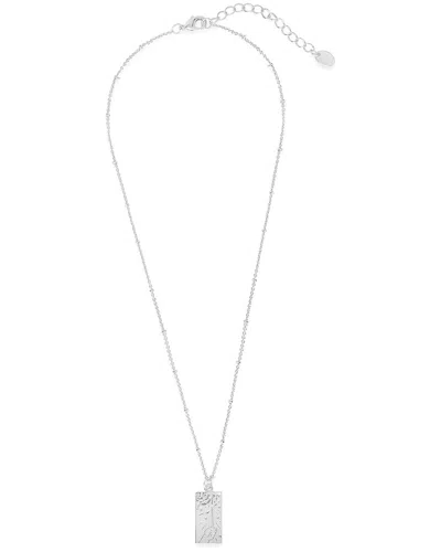 Sterling Forever The Magician Tarot Card Necklace In Metallic