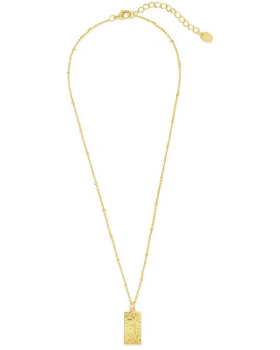 Sterling Forever The Magician Tarot Card Necklace In Gold