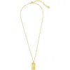 Sterling Forever The Magician Tarot Card Pendant Necklace In Gold