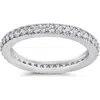 Sterling Forever Thin Cubic Zirconia Band Ring In Metallic