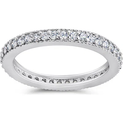 STERLING FOREVER STERLING FOREVER THIN CUBIC ZIRCONIA BAND RING