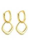 Sterling Forever Tommy Link Drop Earrings In Gold