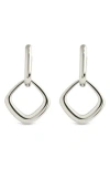 Sterling Forever Tommy Link Drop Earrings In Metallic