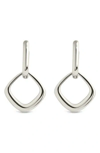 Sterling Forever Tommy Link Drop Earrings In Silver