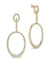 Sterling Forever Tory Oval Drop Earrings