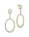 Sterling Forever Tory Oval Drop Earrings In Gold