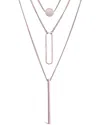 Sterling Forever Triple Layer Pendant Necklace-gold In Multi