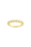 Sterling Forever Trisha Bezel Cubic Zirconia Eternity Band Ring In Gold