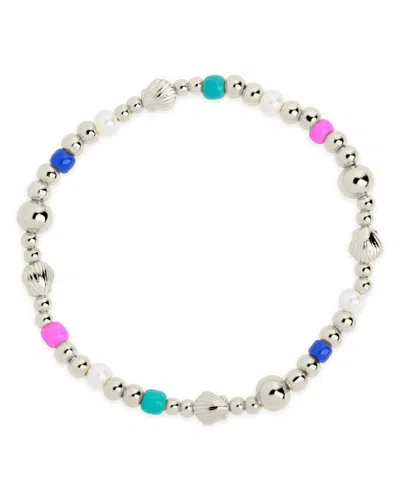 STERLING FOREVER TRUVY SHELL BEADED STRETCH BRACELET
