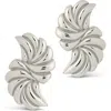 Sterling Forever Twisted Croissant Stud Earrings
