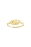 Sterling Forever Tyla Textured Signet Ring