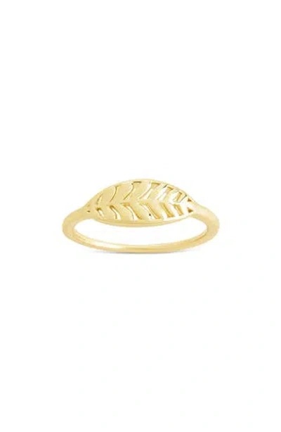 Sterling Forever Tyla Textured Signet Ring