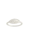 Sterling Forever Tyla Textured Signet Ring